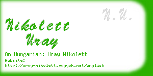 nikolett uray business card